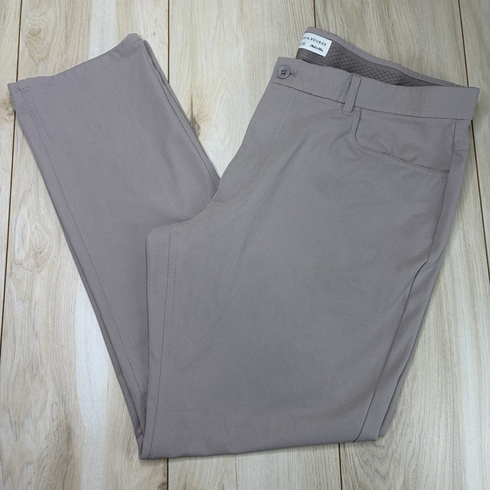 Holderness & Bourne Parker Pant Fescue Tan Golf Performance Trousers 40x32 HB220